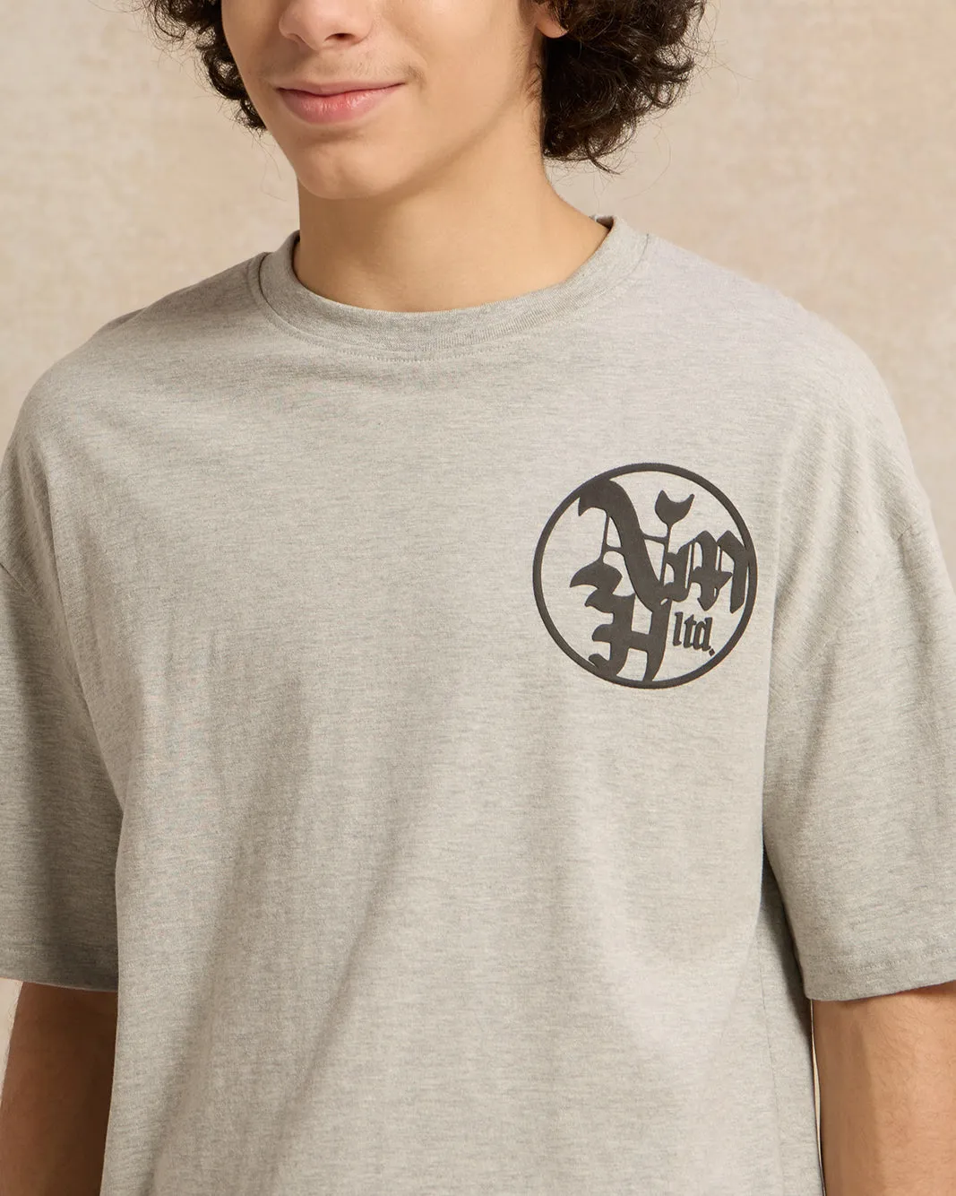 Senior Boys Grey Oversize T-Shirt sold by Redtag product image thumbnail 4
