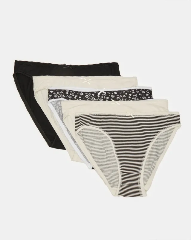 Women Assorted High leg Brief Set (Pack of 5) sold by Redtag