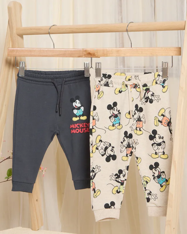 Infant Boys Ecru And Charcoal Active Pants Set (Pack Of 2) sold by Redtag