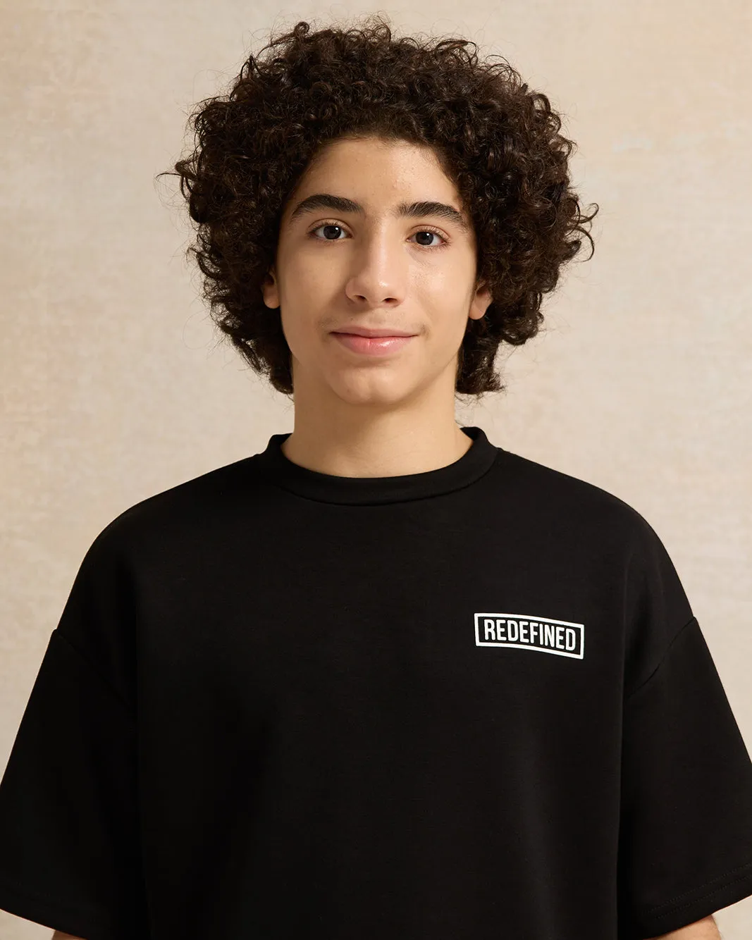 Senior Boys Black Oversize T-shirt sold by Redtag product image thumbnail 4