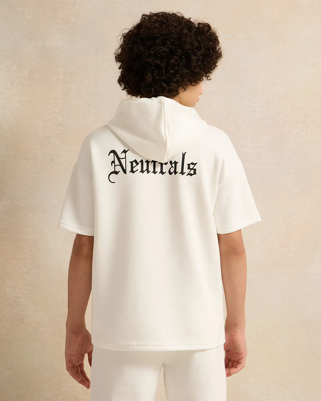 Senior Boys White Oversize Hooded Sweatshirt sold by Redtag product image thumbnail 3