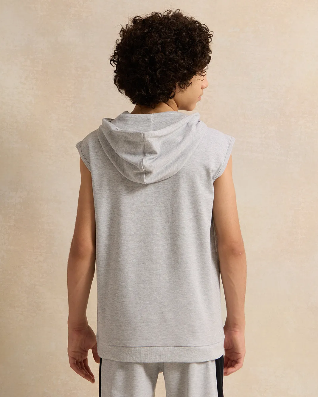 Senior Boys Grey Oversize Hooded Sweatshirt sold by Redtag product image thumbnail 3