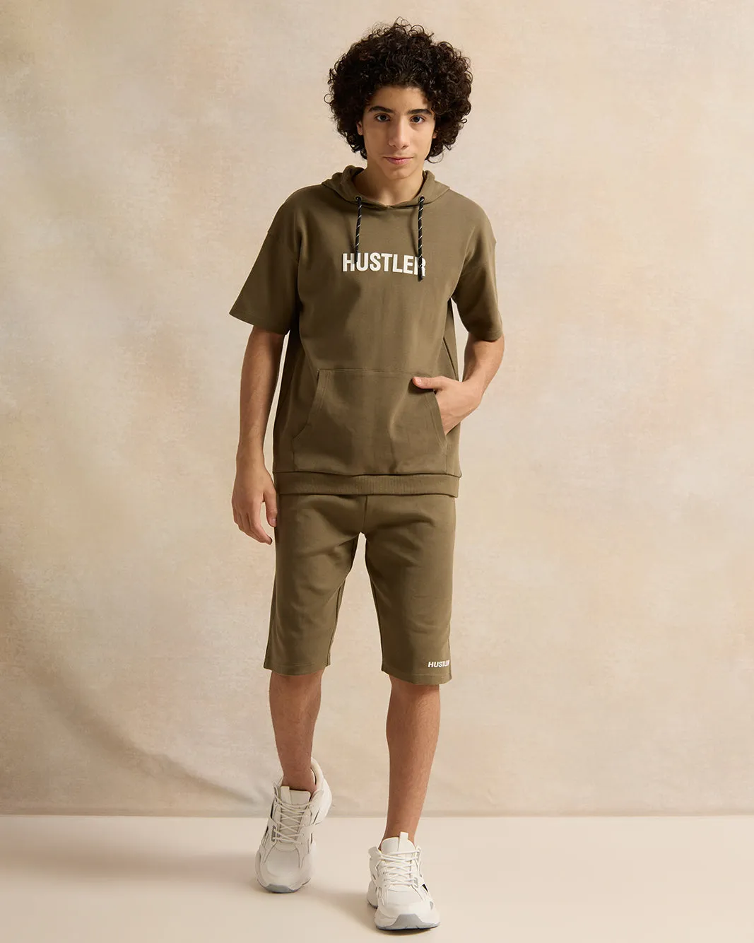 Senior Boys Olive Hustler Active Short sold by Redtag product image thumbnail 2