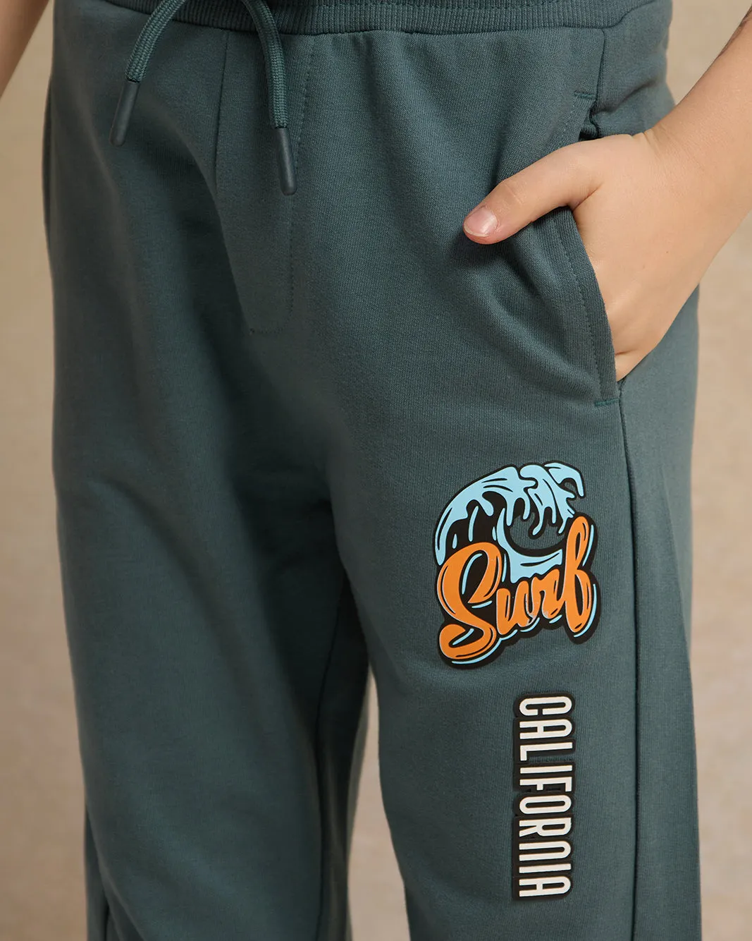Boys Green Printed Active Pants sold by Redtag product image thumbnail 4