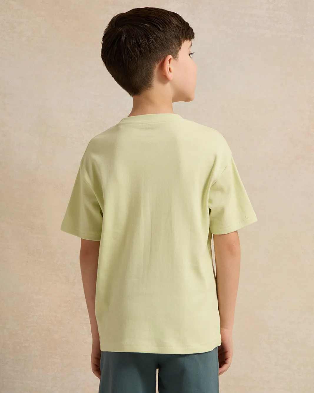 Boys Green Embossed T-Shirt sold by Redtag product image thumbnail 3