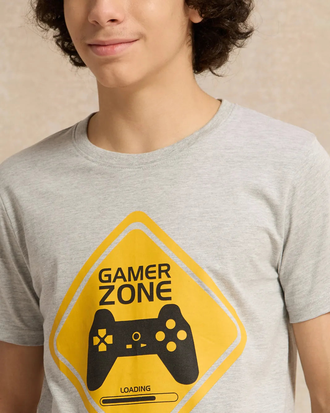 Senior Boys Grey Printed T-Shirt sold by Redtag product image thumbnail 4