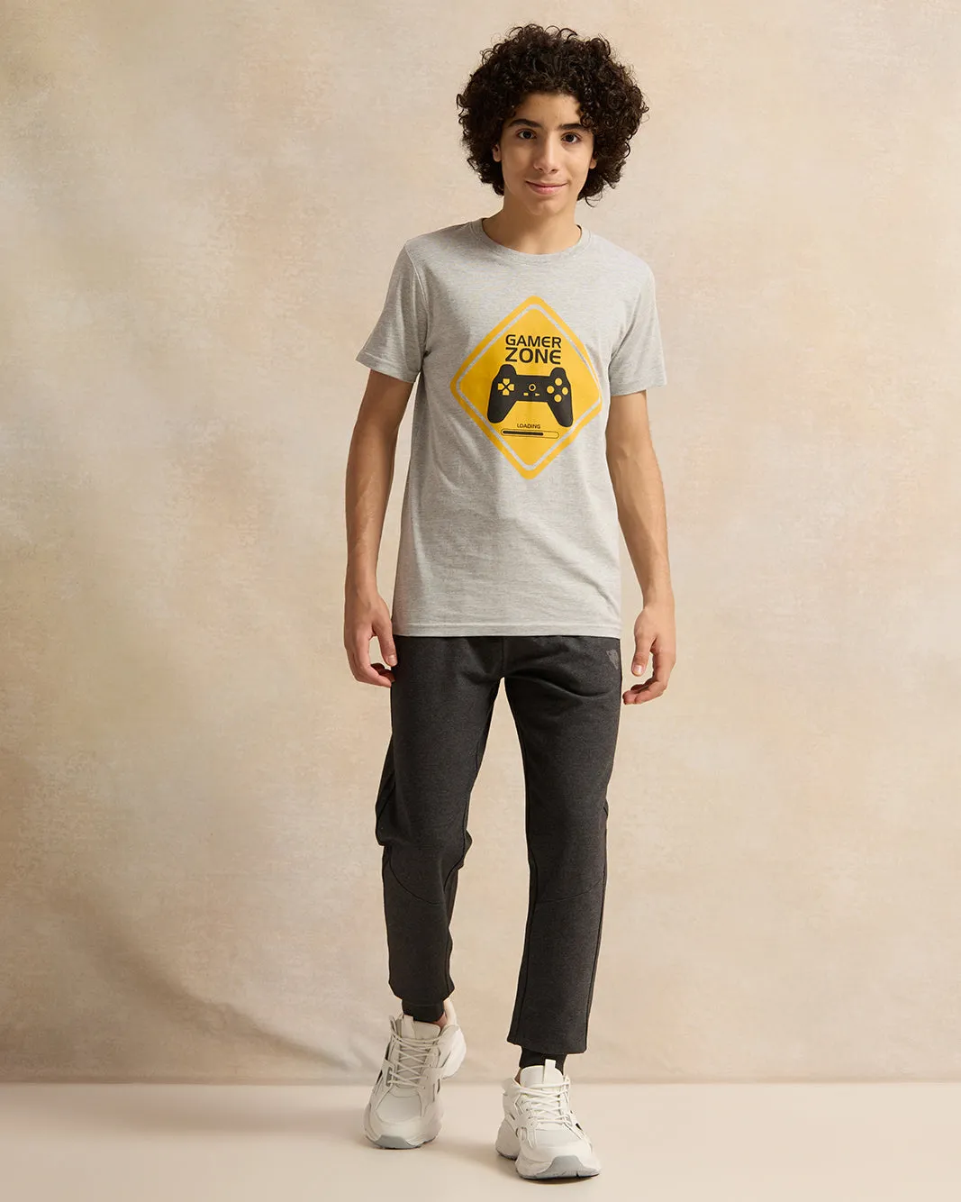 Senior Boys Grey Printed T-Shirt sold by Redtag product image thumbnail 2