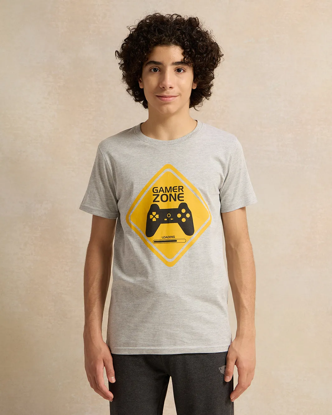 Senior Boys Grey Printed T-Shirt sold by Redtag