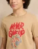 Senior Boys Beige Printed T-Shirt sold by Redtag