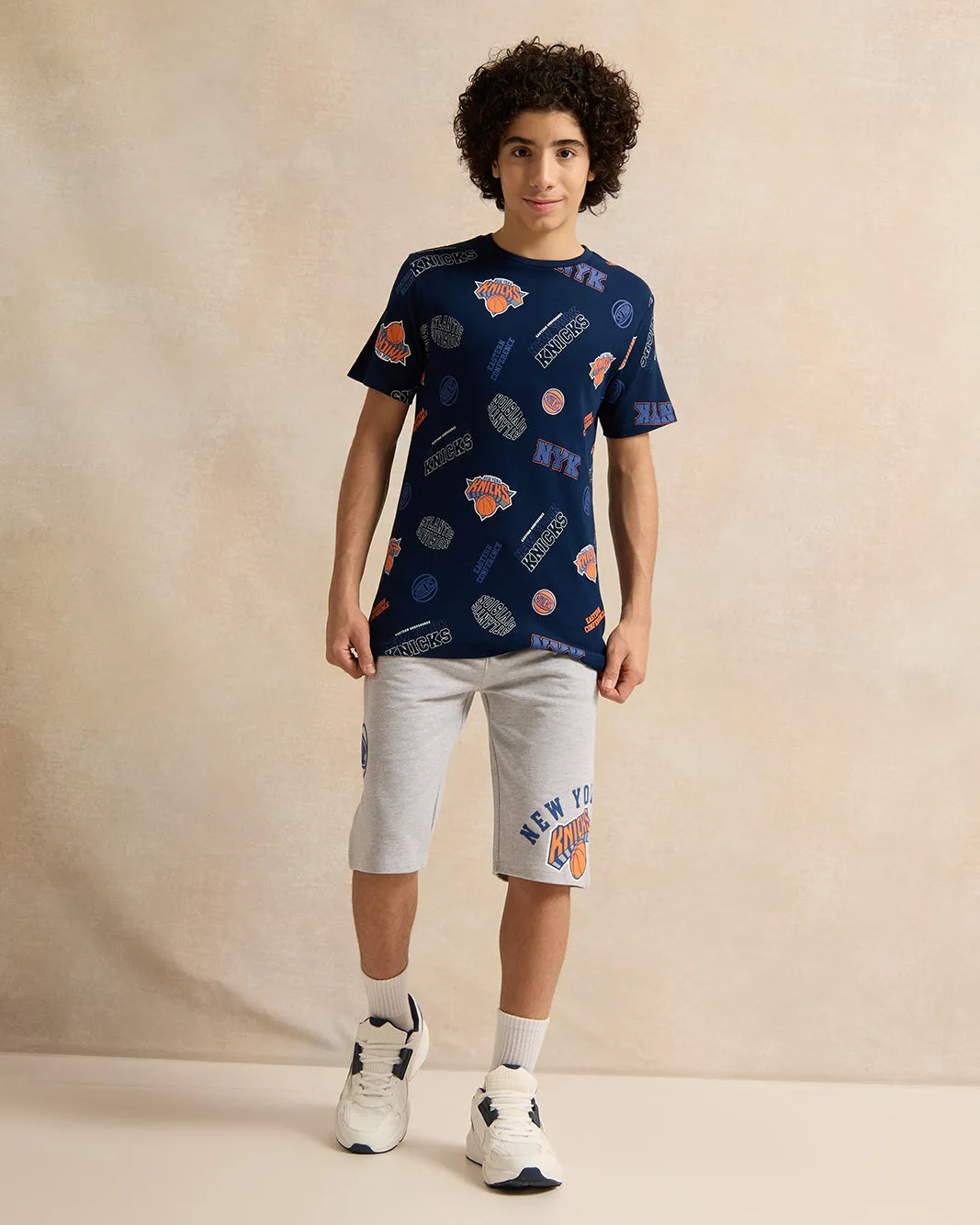 Senior Boys Navy Printed T-Shirt sold by Redtag product image thumbnail 2