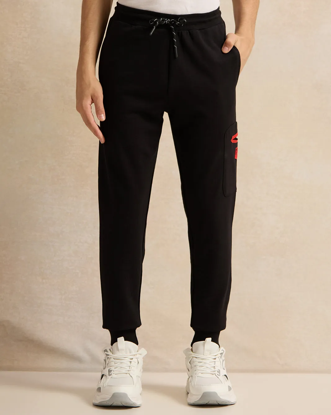 Senior Boys Black Printed Active Pants sold by Redtag