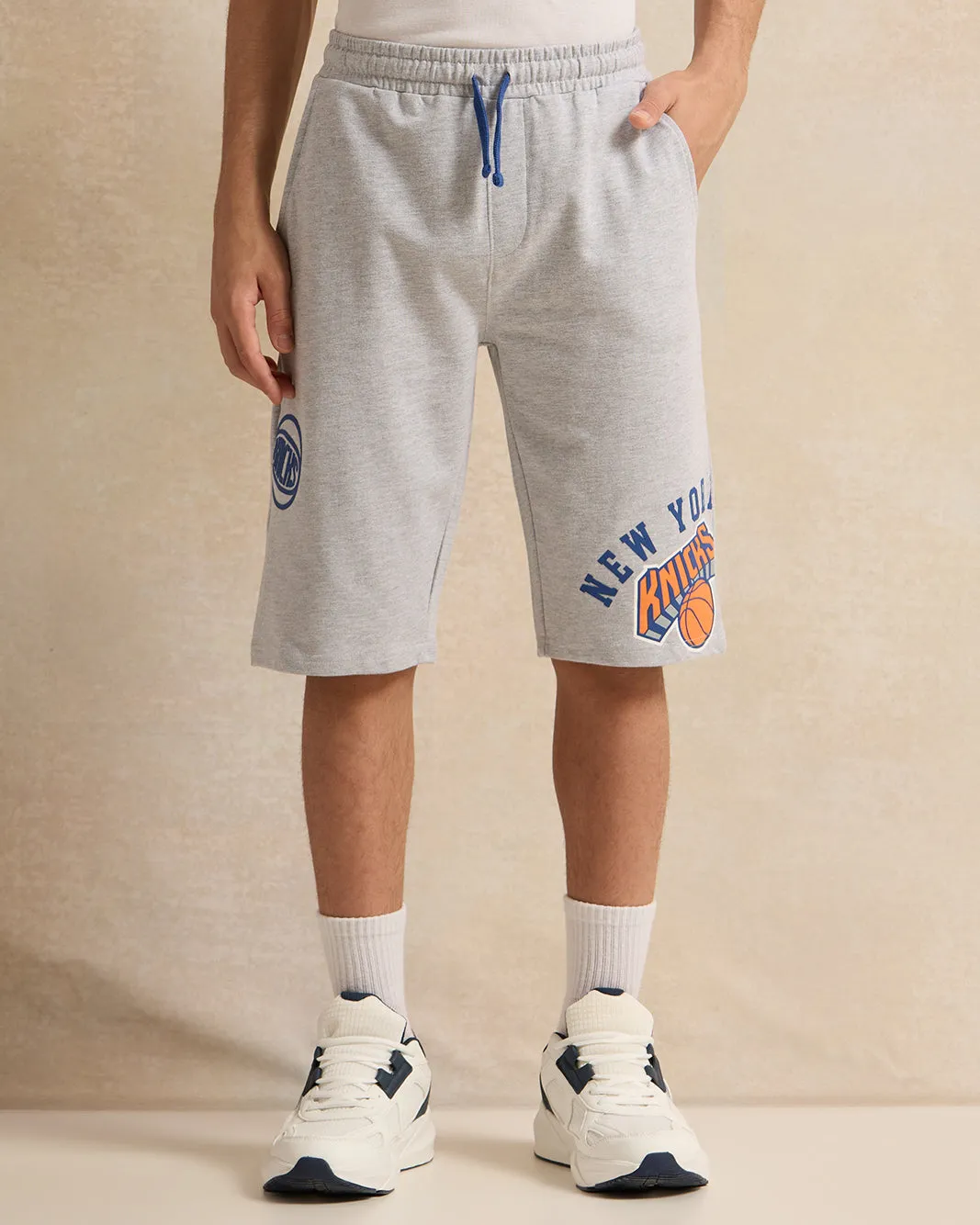 Senior Boys Grey Printed Shorts sold by Redtag