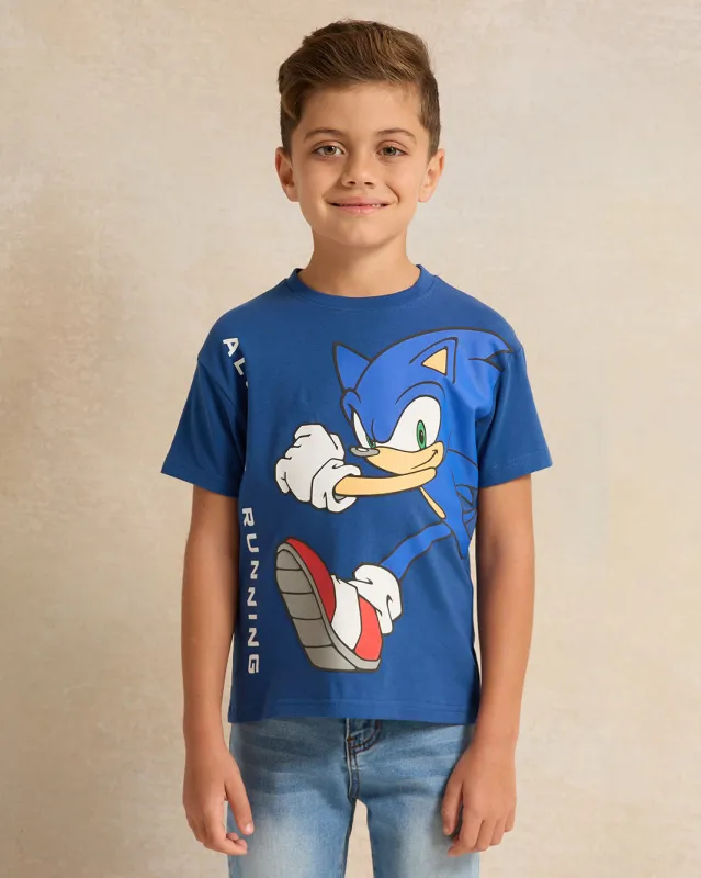 Boys Blue Printed T-Shirt sold by Redtag