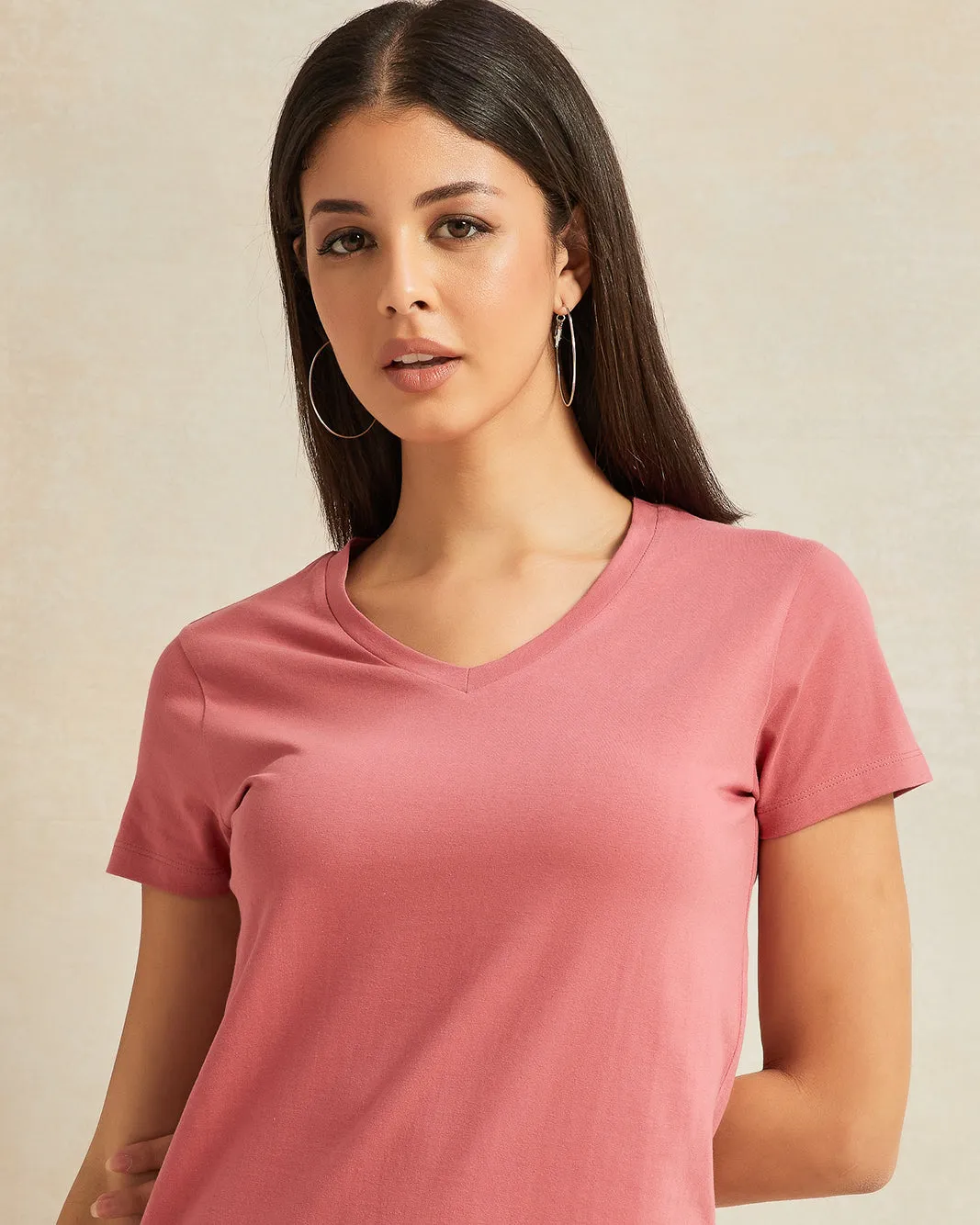 Women Red Basic T-Shirt sold by Redtag product image thumbnail 4