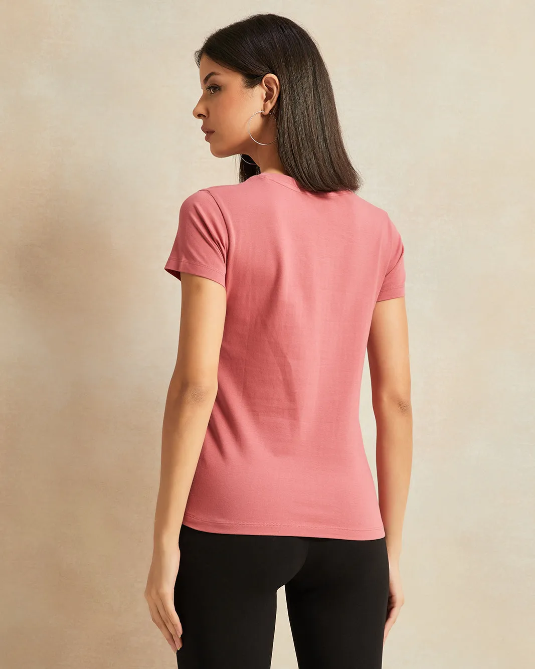 Women Red Basic T-Shirt sold by Redtag product image thumbnail 3