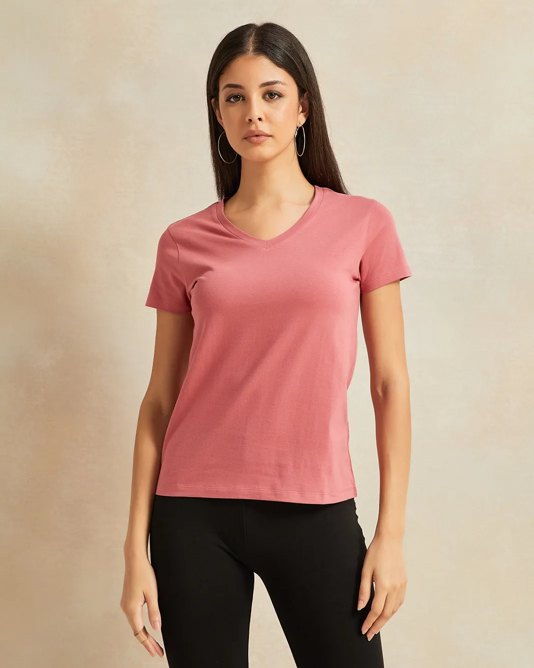 Women Red Basic T-Shirt sold by Redtag