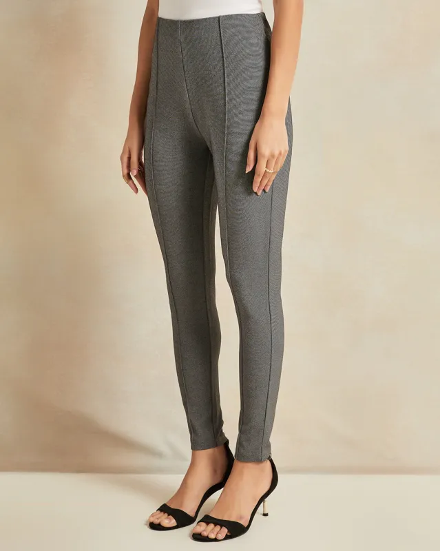 Women Grey Printed Leggings sold by Redtag
