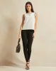 Women Black Gold Button Detailed Leggings sold by Redtag