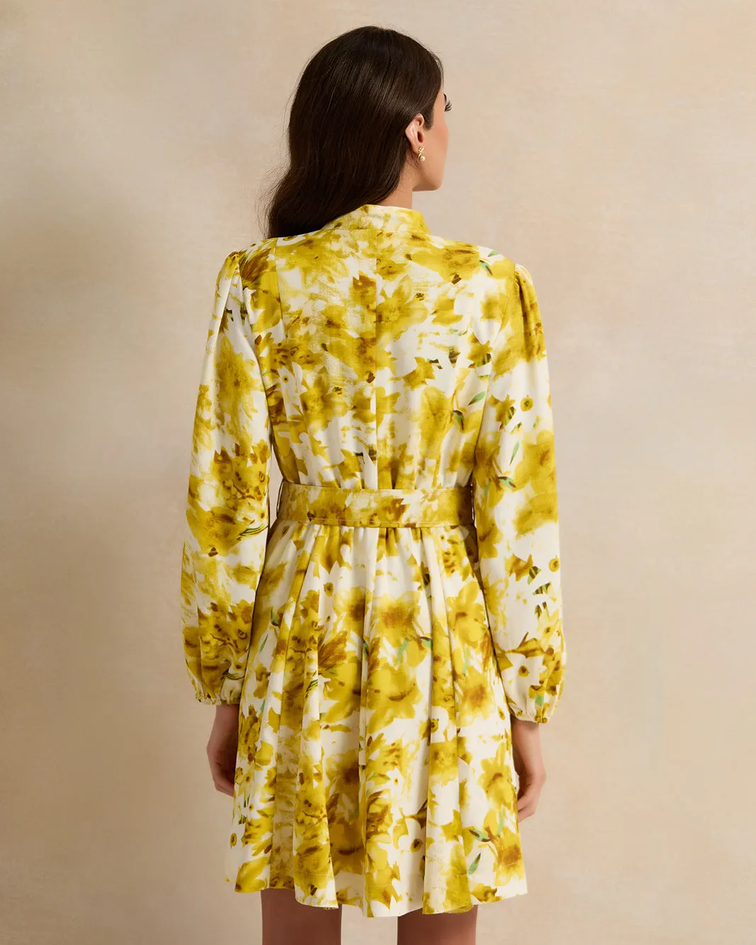 Women Yellow Printed Mini Dress sold by Redtag product image thumbnail 3