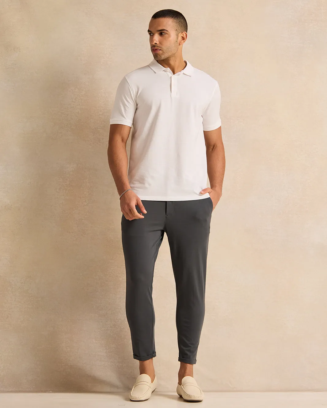 Men Grey Plain Trousers sold by Redtag product image thumbnail 2