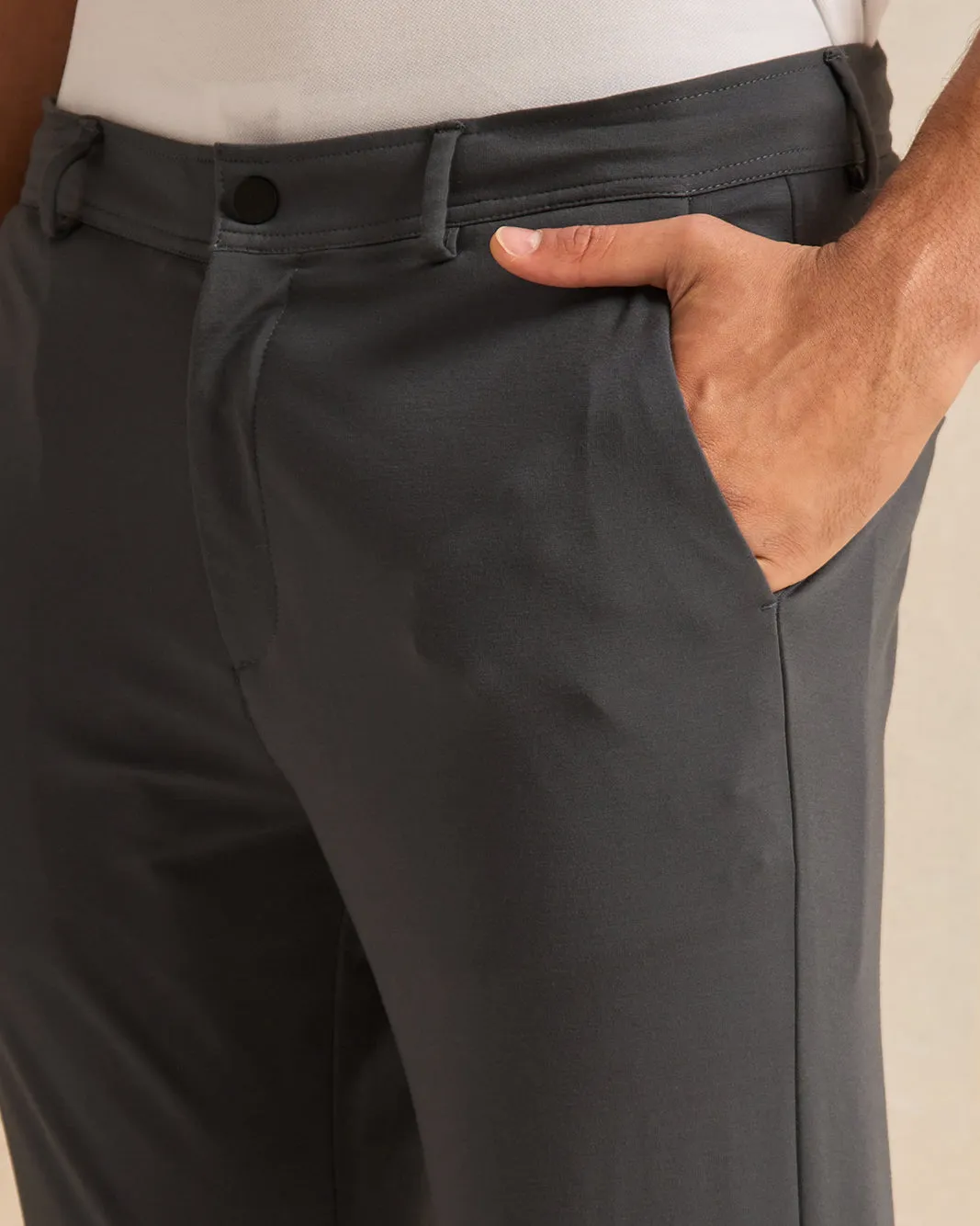 Men Grey Plain Trousers sold by Redtag product image thumbnail 4