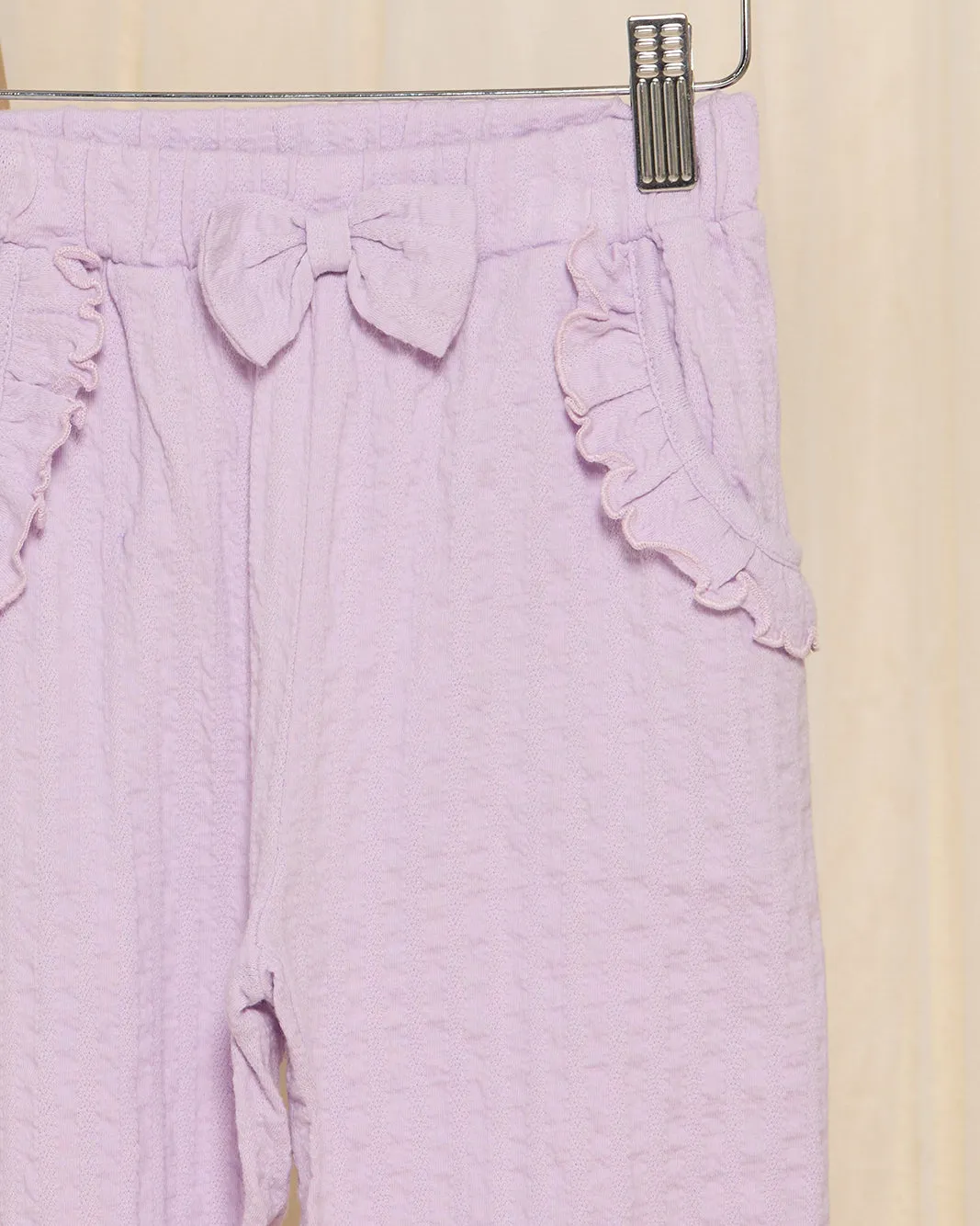 Infant Girls Lilac Jacquard Trousers sold by Redtag product image thumbnail 2