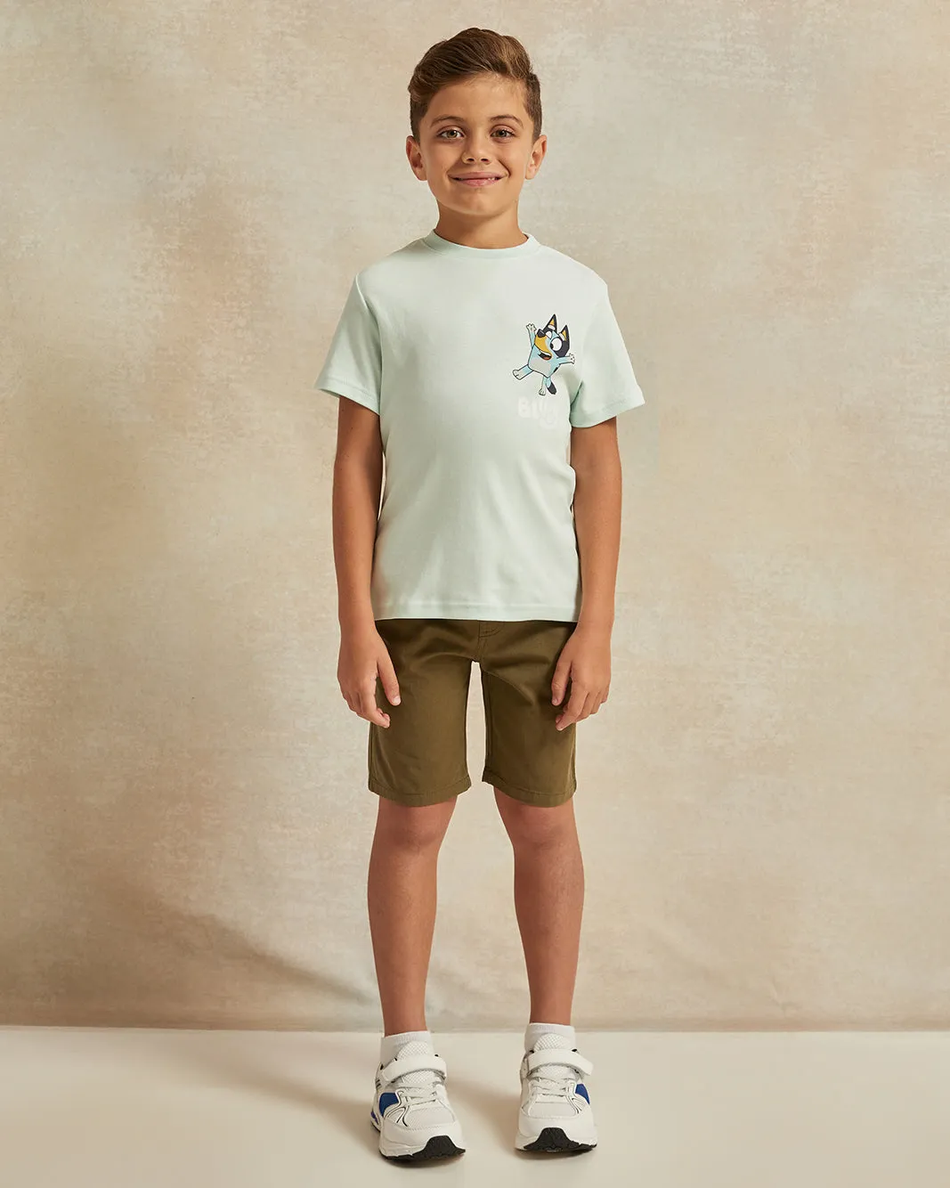 Boys Olive Pull On Shorts sold by Redtag product image thumbnail 2