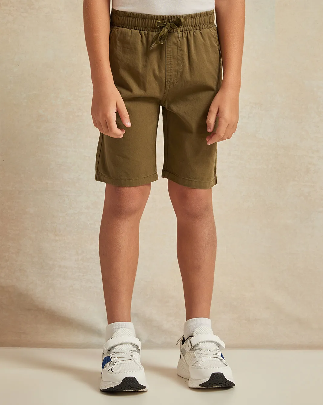 Boys Olive Pull On Shorts sold by Redtag