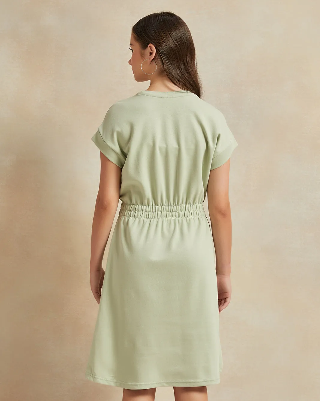 Senior Girls Mint Printed Dress sold by Redtag product image thumbnail 3