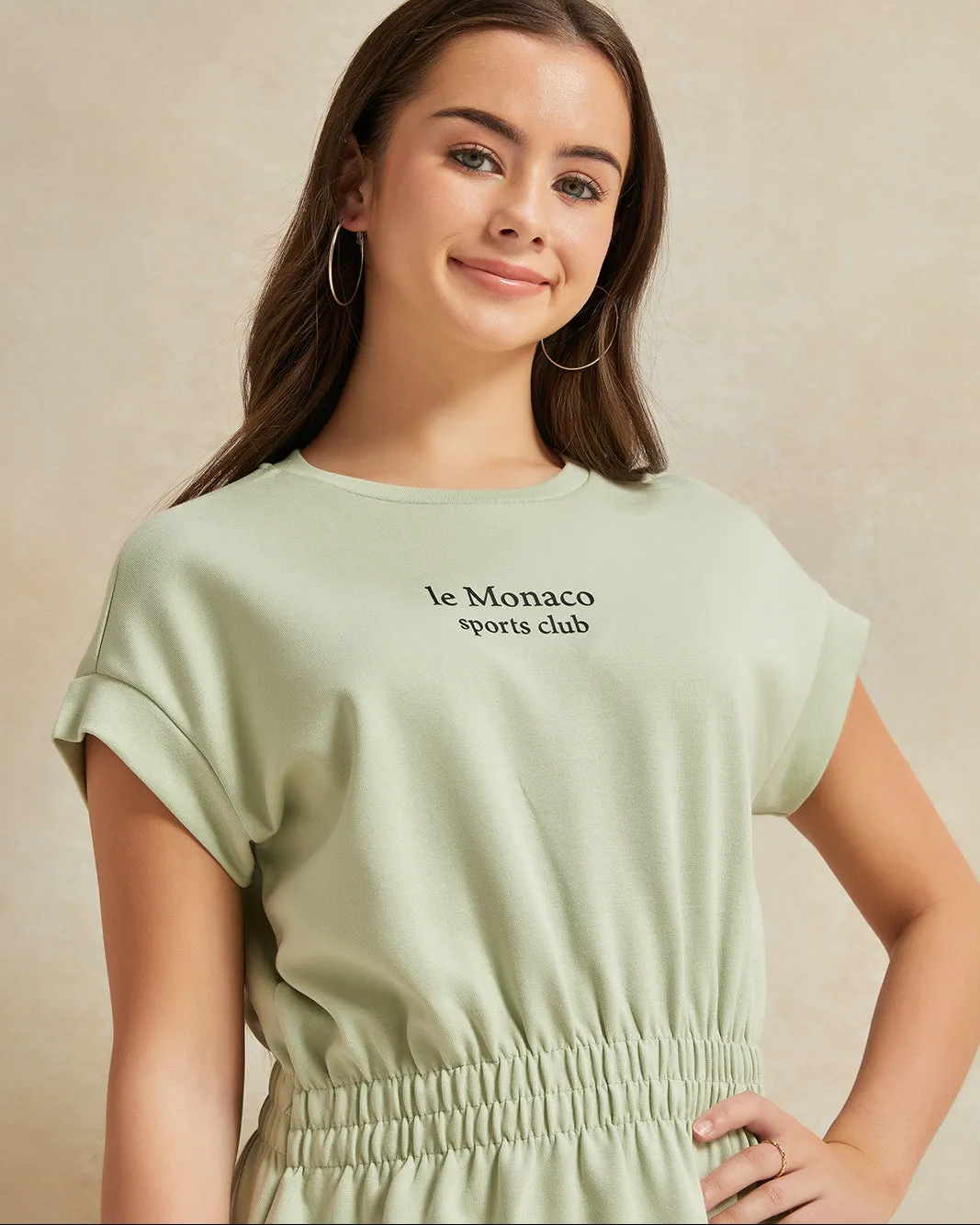 Senior Girls Mint Printed Dress sold by Redtag product image thumbnail 4