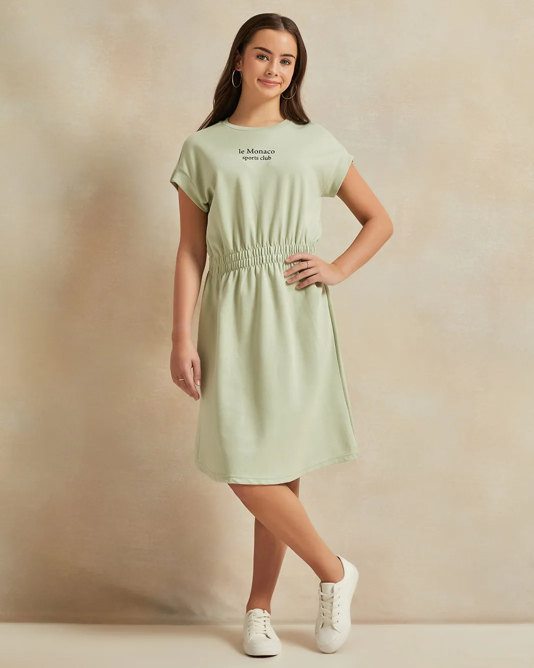Senior Girls Mint Printed Dress sold by Redtag product image thumbnail 2