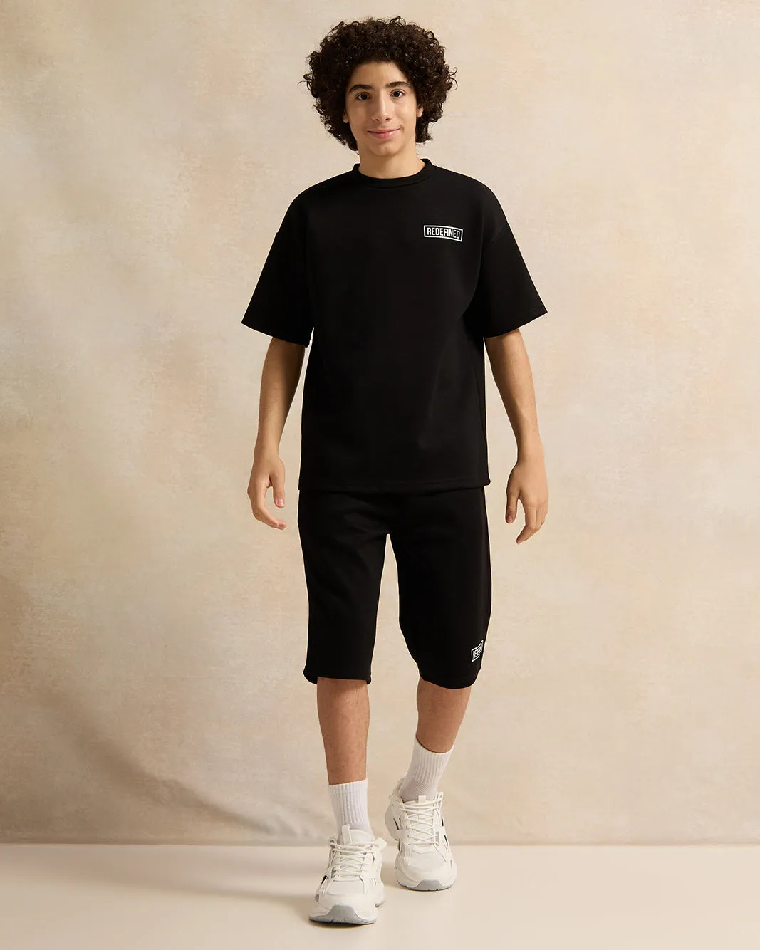 Senior Boys Black Modal Active Short sold by Redtag product image thumbnail 2