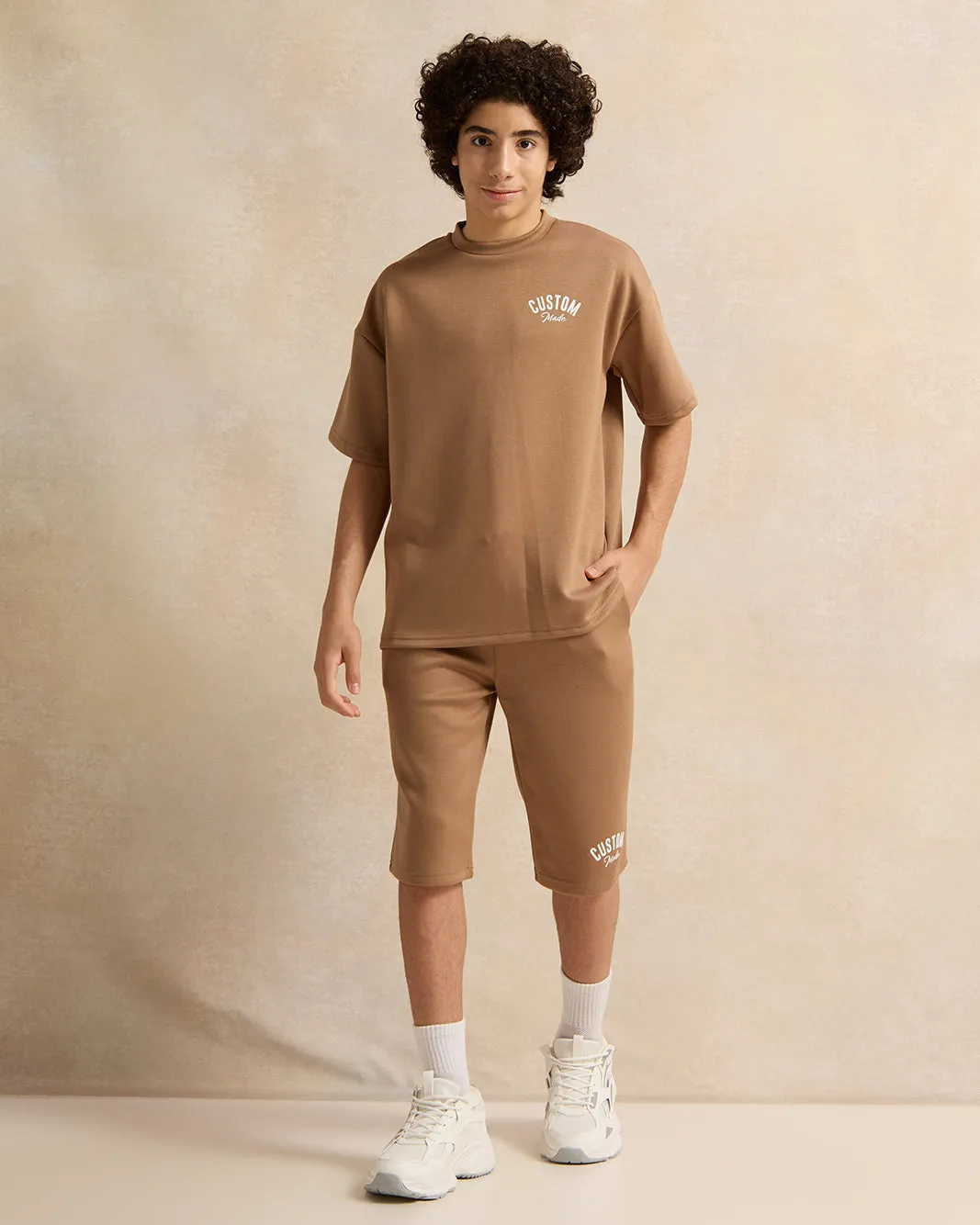 Senior Boys Brown Modal Active Short sold by Redtag product image thumbnail 2