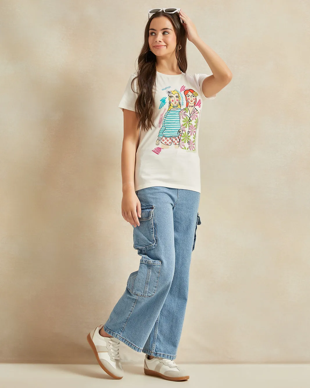 Senior Girls Blue Wide Leg Pants With Cargo Pocket sold by Redtag product image thumbnail 2