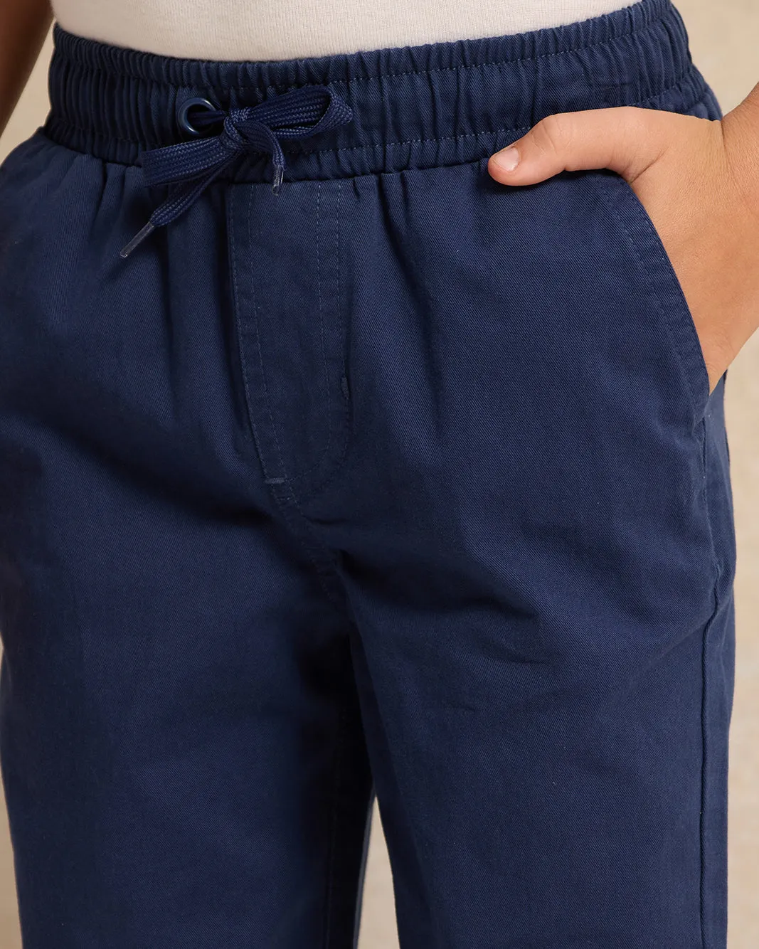 Boys Navy Solid Jogger sold by Redtag product image thumbnail 4
