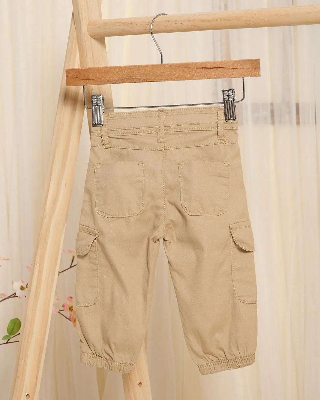 Infant Boys Beige Cargo Jogger sold by Redtag product image thumbnail 4