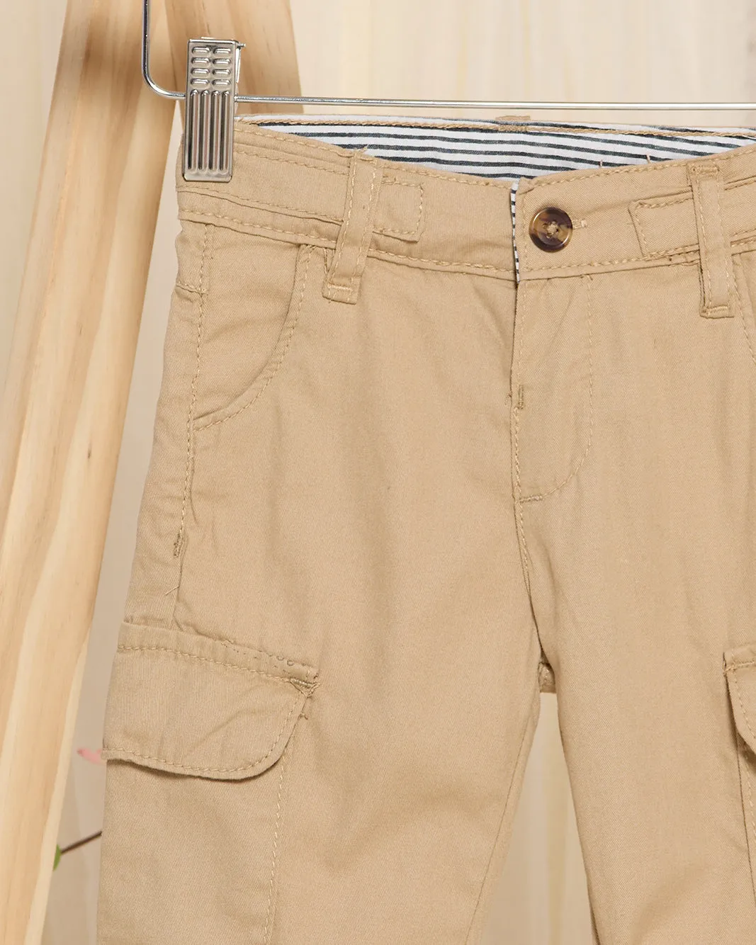 Infant Boys Beige Cargo Jogger sold by Redtag product image thumbnail 2