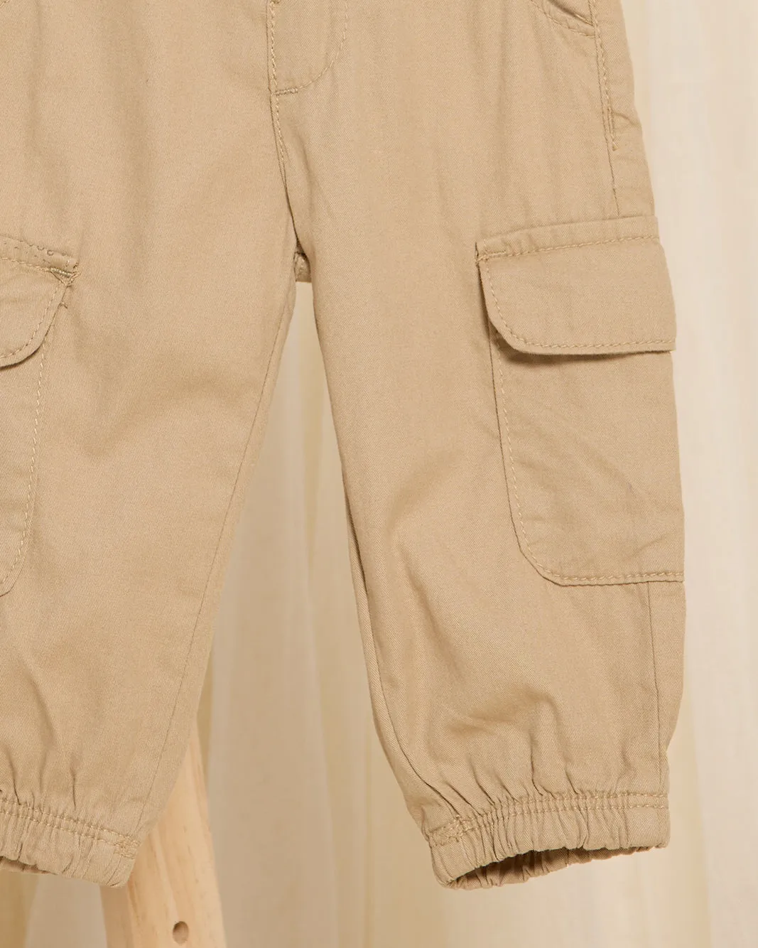 Infant Boys Beige Cargo Jogger sold by Redtag product image thumbnail 3