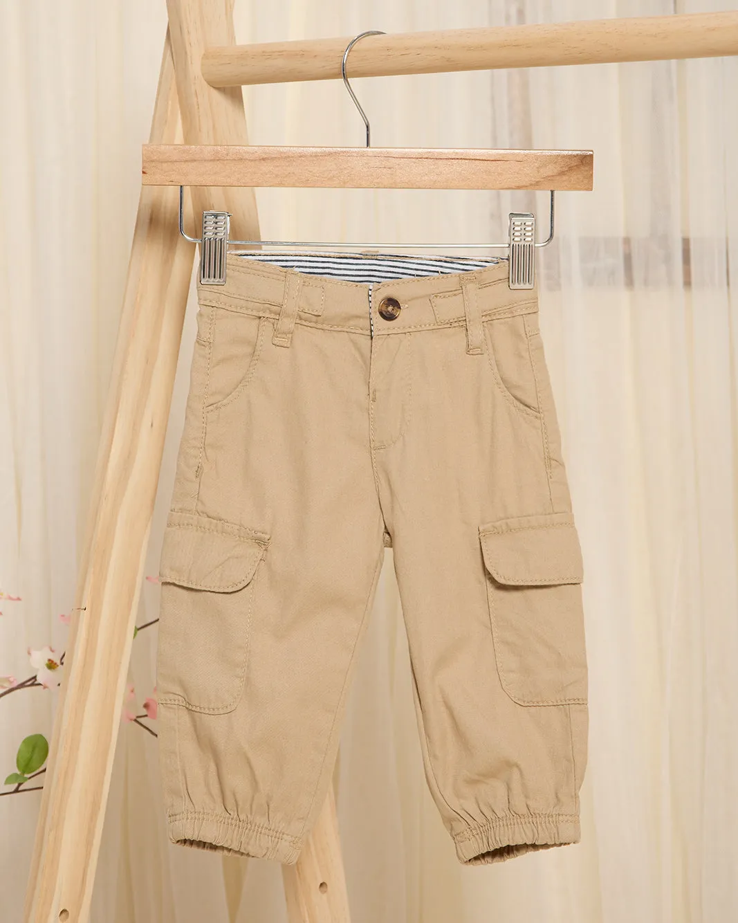 Infant Boys Beige Cargo Jogger sold by Redtag