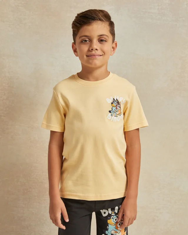 Boys Yellow Bluey Print T-Shirt sold by Redtag