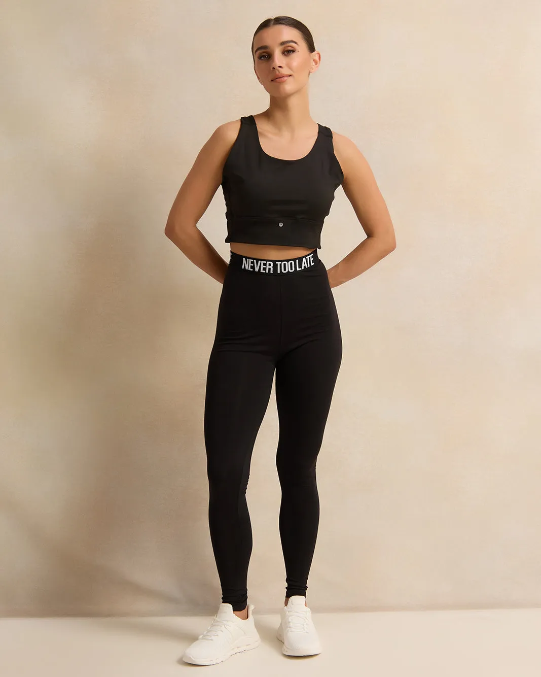 Women Black Printed Elastic Detailed Leggings sold by Redtag product image thumbnail 2