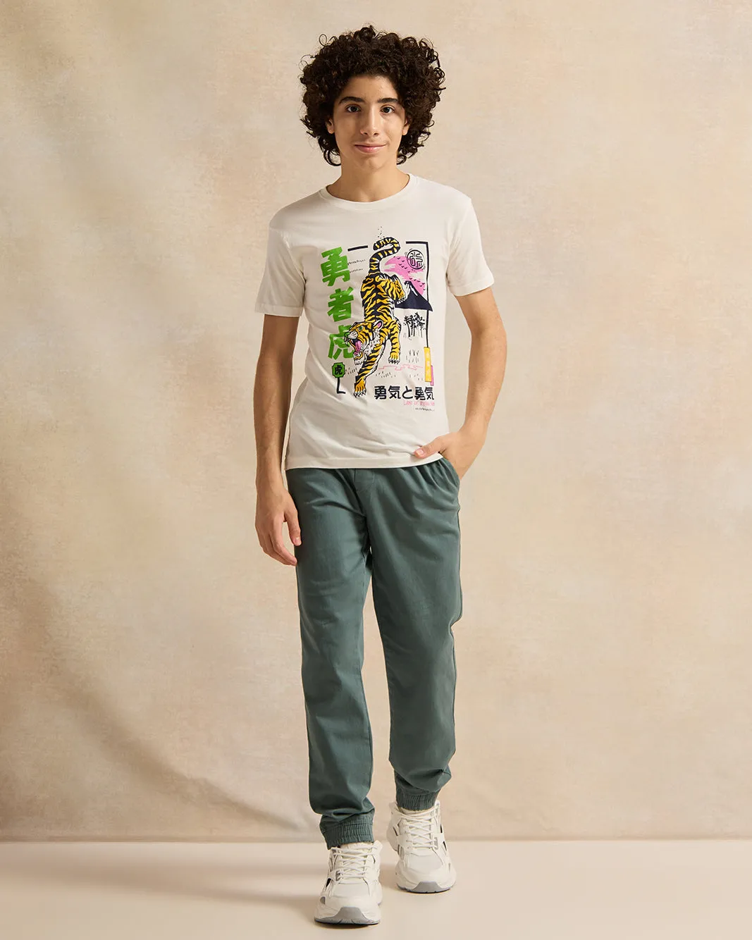 Senior Boys Teal Pull On Trouser Without Cuff sold by Redtag product image thumbnail 2