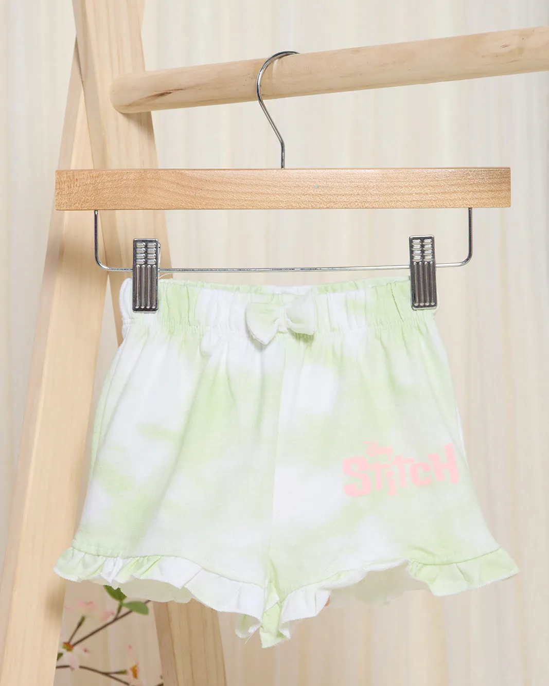 Infant Girls White Stitch Print Shorts sold by Redtag