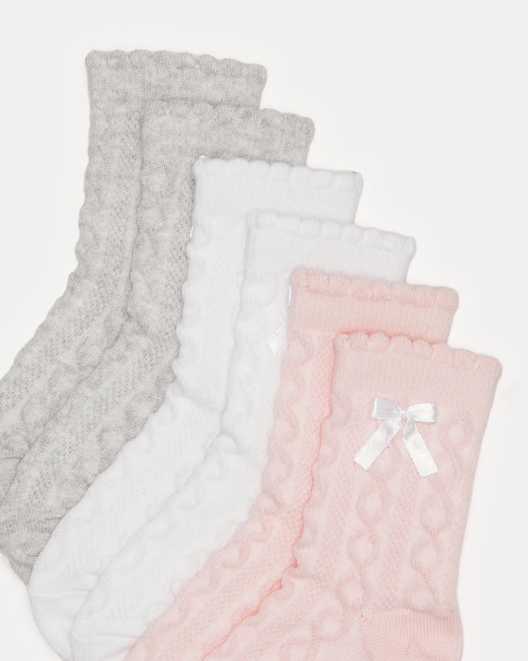 Infant Girls Assorted Ankle Length Socks (Pack Of 3) sold by Redtag product image thumbnail 3