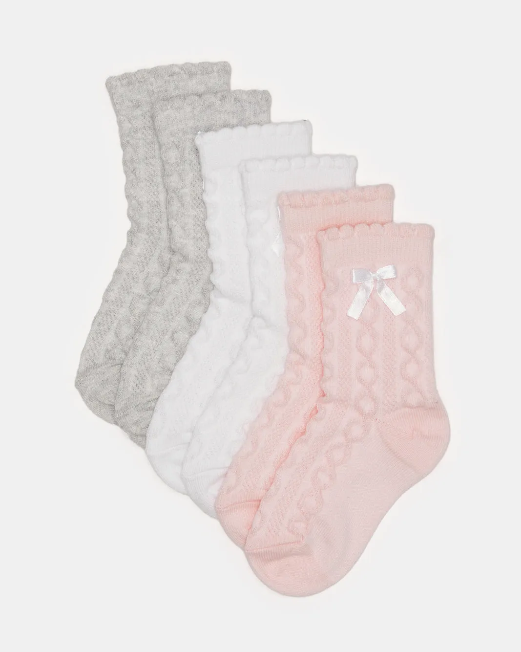 Infant Girls Assorted Ankle Length Socks (Pack Of 3) sold by Redtag