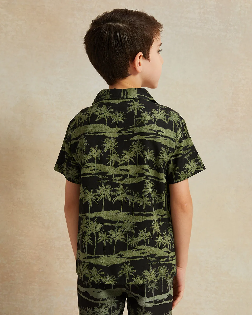 Boys Black Printed Resort Shirt sold by Redtag product image thumbnail 3