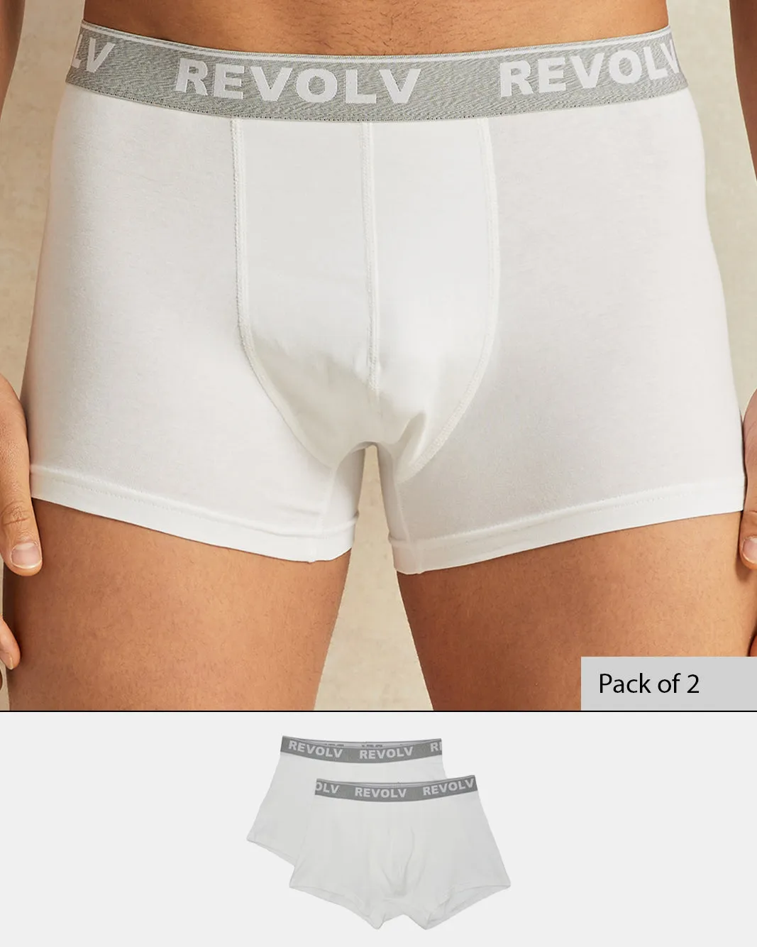 Men White Plain Hipster Set (Pack Of 2) sold by Redtag