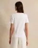Women White And Blue Round Neck Printed T-Shirt sold by Redtag
