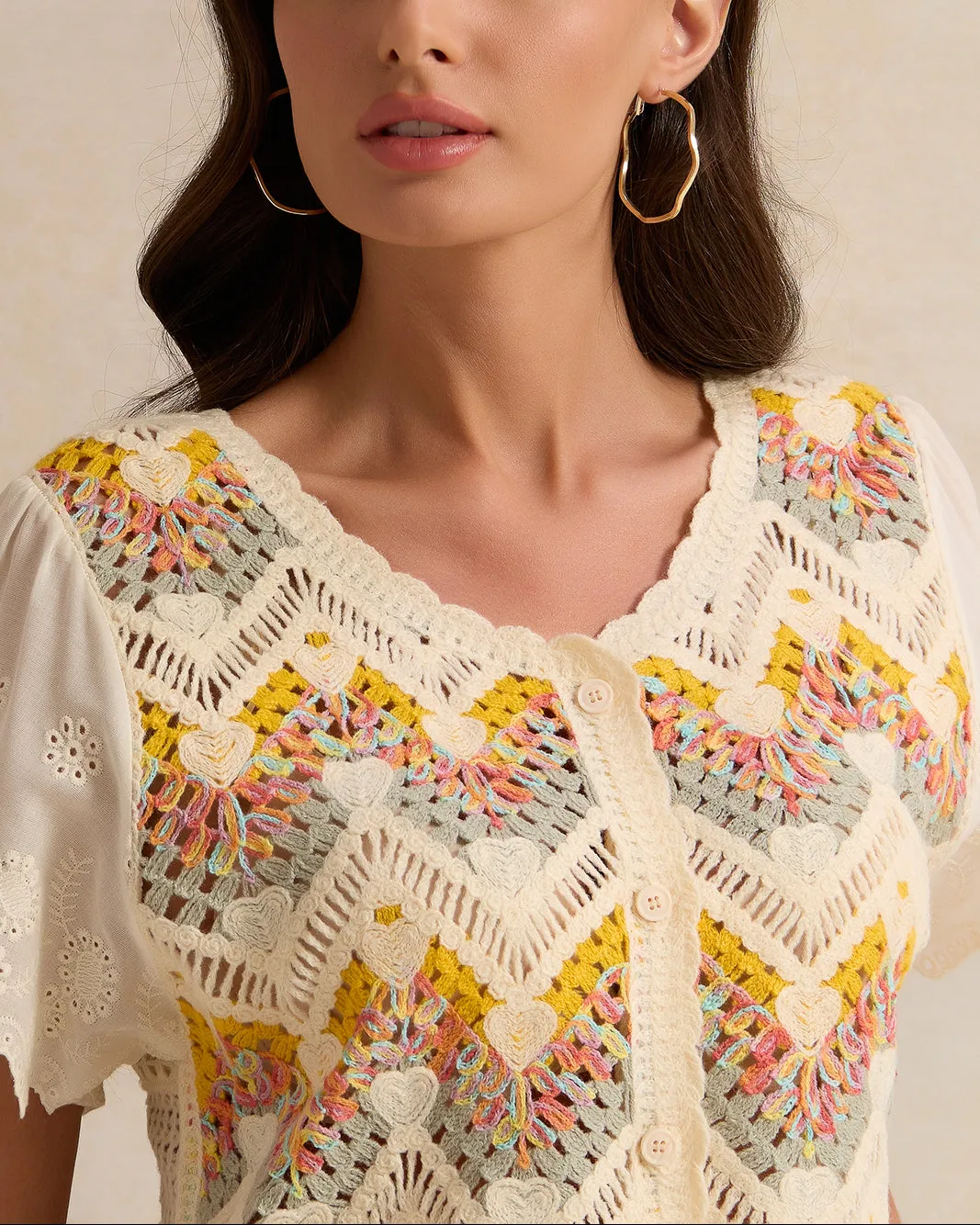 Women Assorted Crochet Short Sleeve Top sold by Redtag product image thumbnail 4
