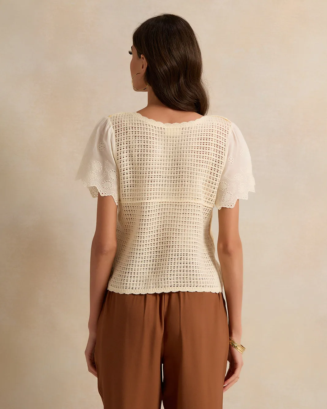 Women Assorted Crochet Short Sleeve Top sold by Redtag product image thumbnail 3
